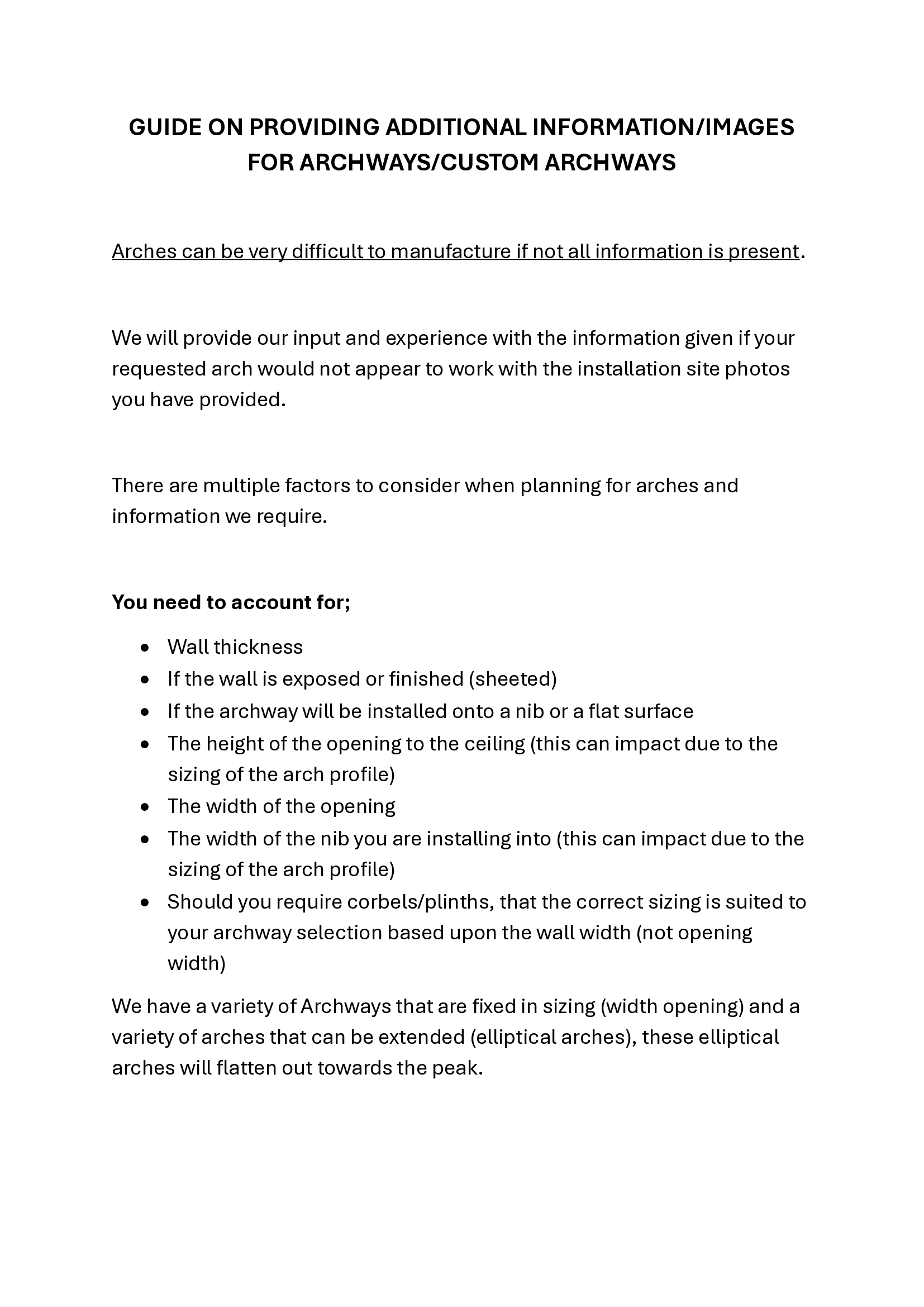 Archway submission guide