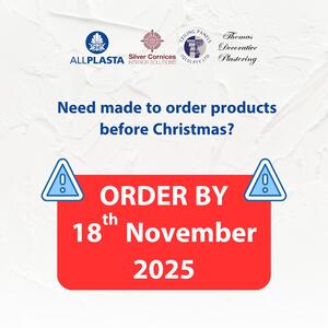 🚨⏰ DON’T MISS OUT!!

Place your made-to-order product requests by 18th November 2025 to ensure delivery / collection before Christmas. 🎄🎊

All orders placed after this date will be manufactured in the new year! 

#allplasta #silvercornices #thomasdecorativeplastering #ceilingpanelsqld #plaster #supplier #handmade #quality #cornices #ceilingrose #decorativeplaster #buildingproject