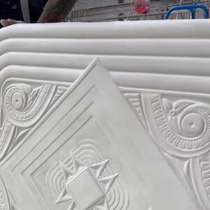 CC60 Art Deco ceiling rose featuring stunning geometric patterns for a vintage look! It serves as a stunning centre piece measuring 1400 mm x 950 mm.

#allplasta #handmade #quality #ceilingpanelsqld #plastering #interiordesign #decorative #madetoorder #ceilingrose #artdeco #vintage #geometric #ceilingdesign #plasterart